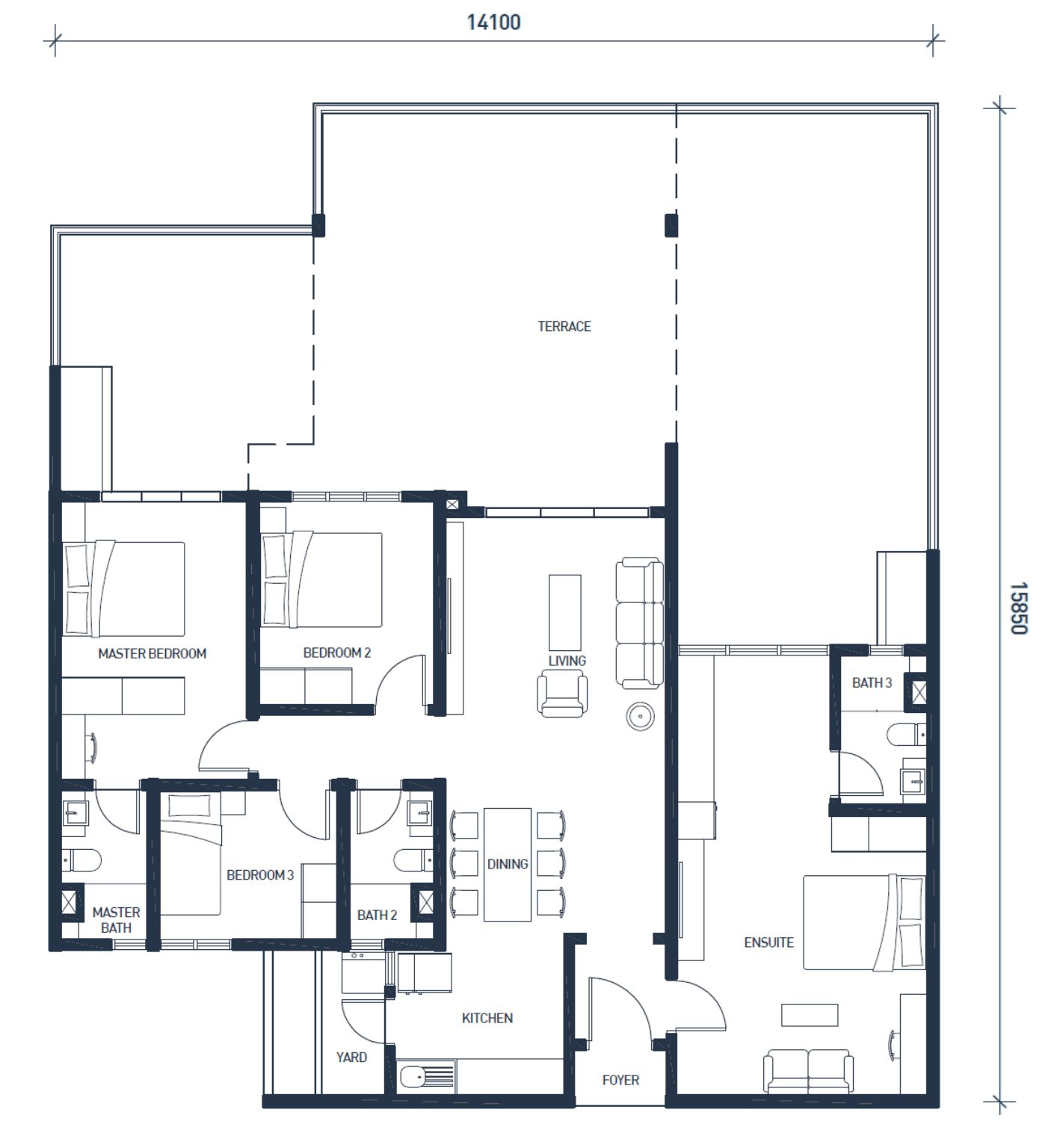 Type C1 Floor Plan